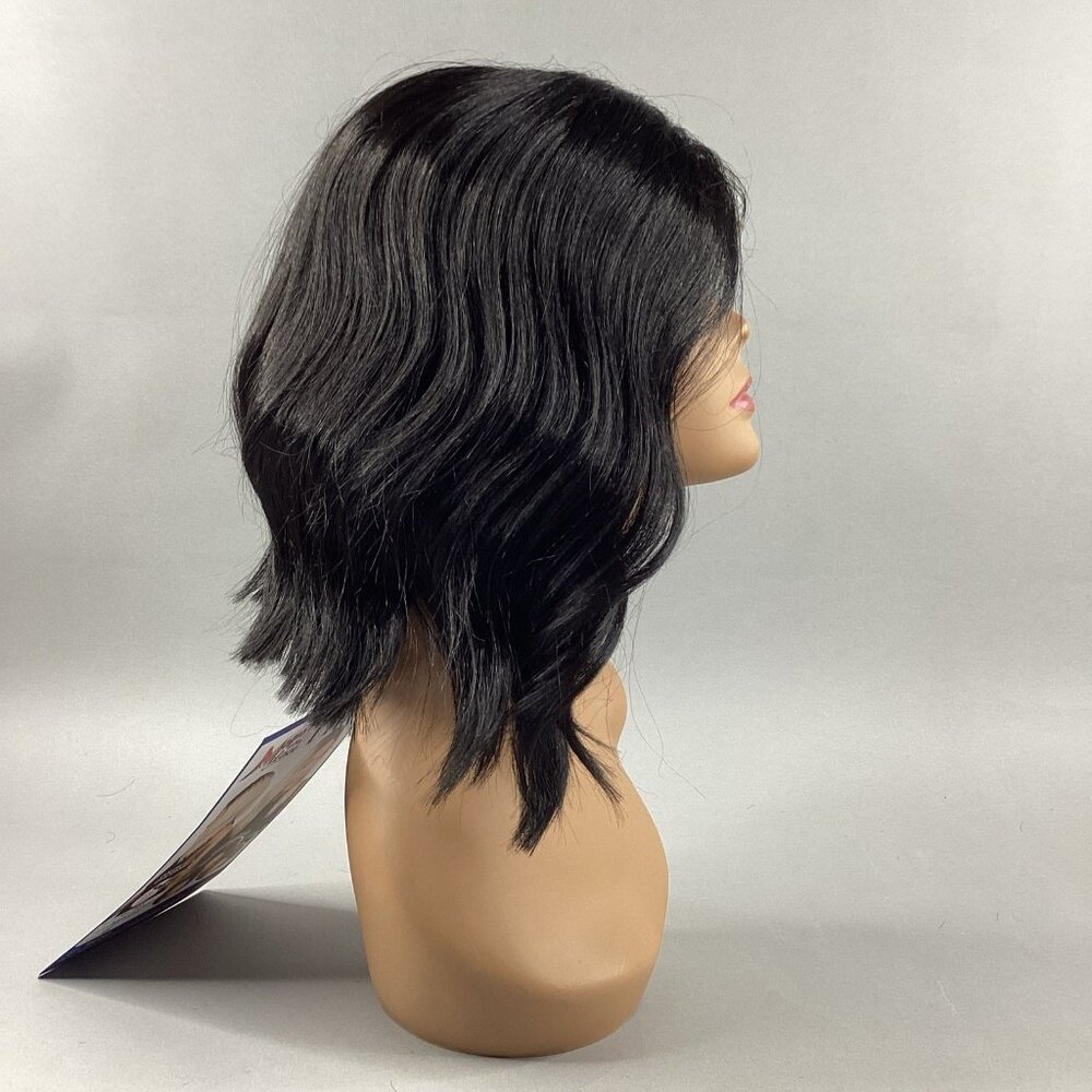 MLI303 Magic Lace Short Wavy #1B Off Black Lace Front Synthetic Wig